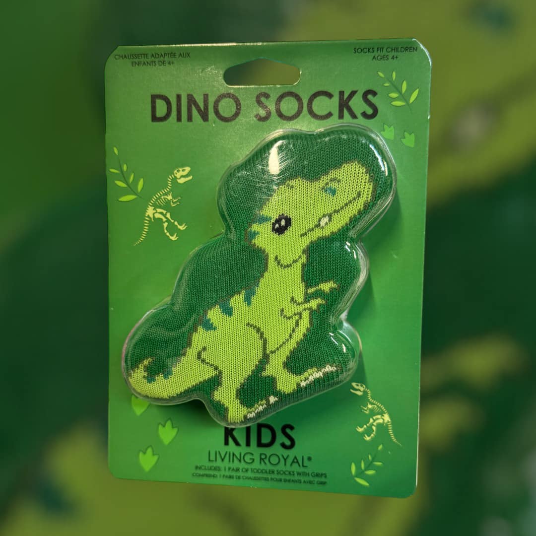 Dinosaur - "Rawr" - Green Socks
