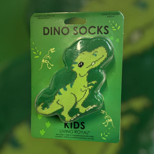 Dinosaur - "Rawr" - Green Socks